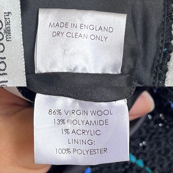 Misa Harada Millinery Tweed Beret Hat, colors, retro, two floral pins on side - Picture 11 of 11